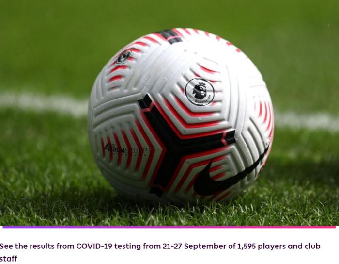 英超最新新冠检测结果公布 10人呈阳性需隔离